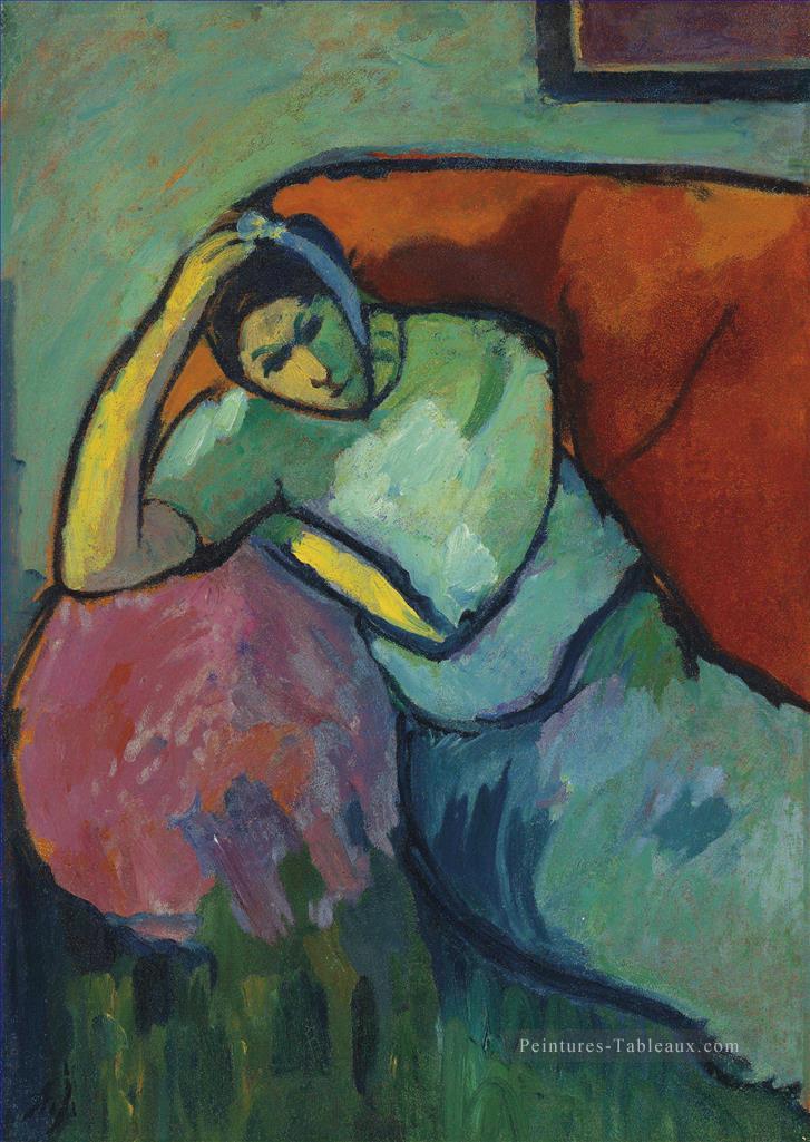 Femme assise Alexej von Jawlensky Peintures à l'huile